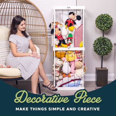 Ball Storage Animal Zoo Cage Organizer Disegno funzionale per giocattolo di peluche ripieno