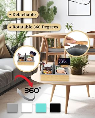 Sofa in legno di bambù impermeabile organizzatore di snack per la stampa