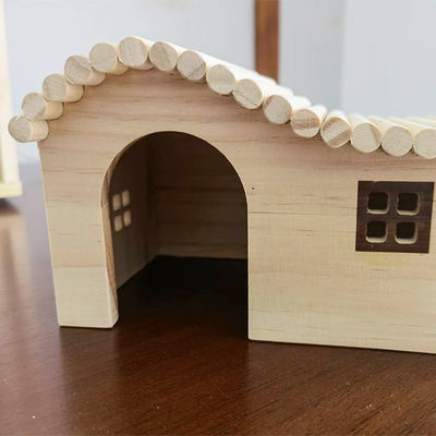 Cadeau Artigiano Letto per animali In legno industriale Casa di riccio per arrampicarsi Legno naturale carino