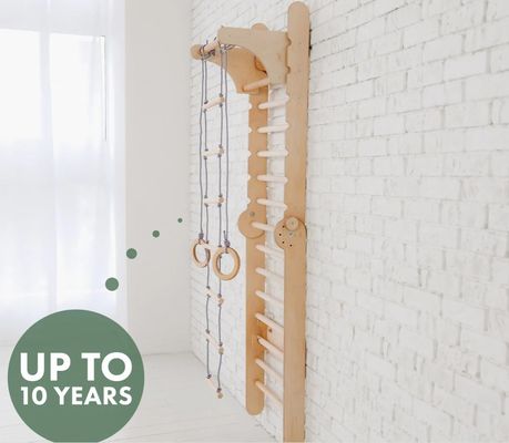 202405 Swedish Ladder 4in1 Gym di arrampicata per bambini con Triangle Climber e tavolo per bambini