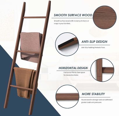 Apparecchi domestici Scala in legno scaffale Decorativa di coperte Scala per il deposito del bagno