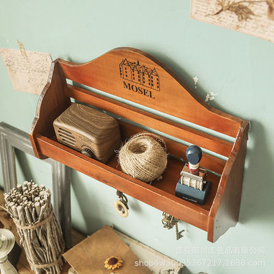 Portafogli in legno, porta chiavi e organizzatore di posta per il montaggio a parete