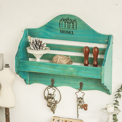 Portafogli in legno, porta chiavi e organizzatore di posta per il montaggio a parete