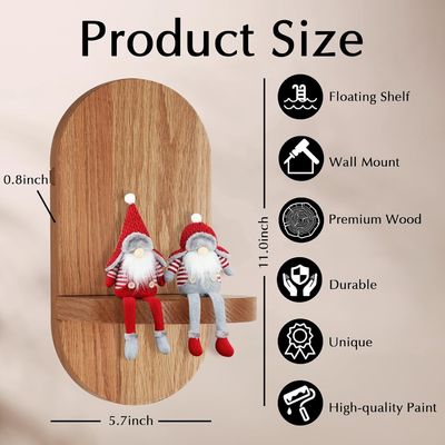 Dispositivo multifunzionale di design di scaffalature galleggianti in legno