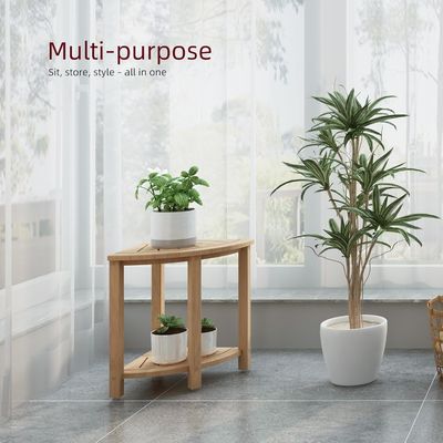 Arredamento per soggiorno personalizzato facile da assemblare Bambù bagno sgabello doccia con scaffale