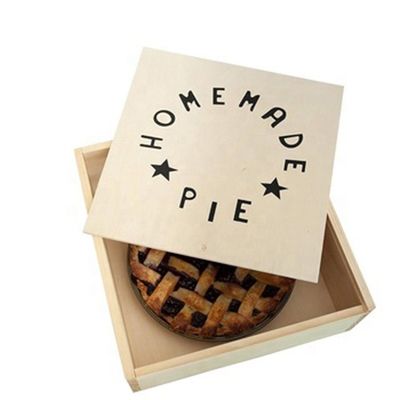 Vitalucks confezione personalizzata di torta di mele scatola di legno ecologica per regali speciali