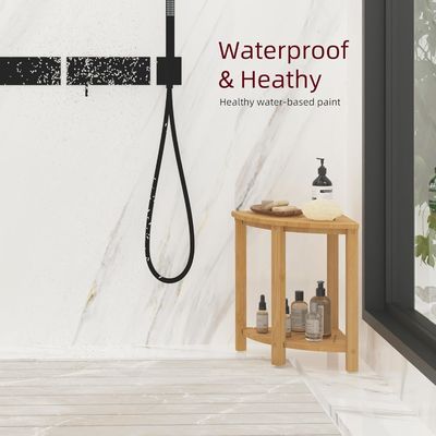 NO Piegato Bambù Bagno Scaffale doccia con scaffale L' essenziale bagno