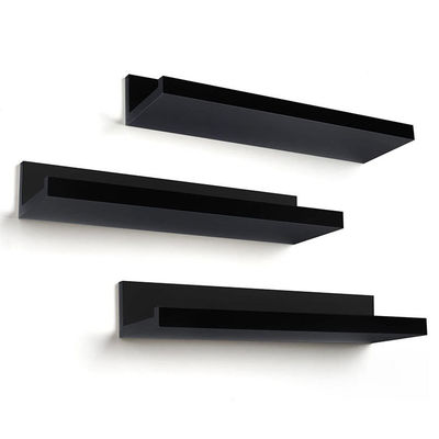 Moderni ripiani galleggianti per pareti decorative MDF Display Rack a colori personalizzati