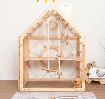 Gimnastica mobile per bambini con stampa e accessori opzionali a corda Waldorf