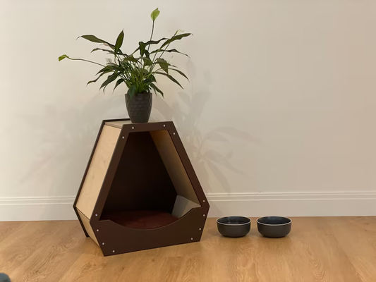 Risparmia spazio Funzione Pet House con design in legno moderno e colore in legno naturale