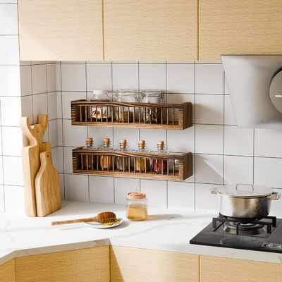 Mensole galleggianti in legno personalizzabili per camera da letto Set di 2