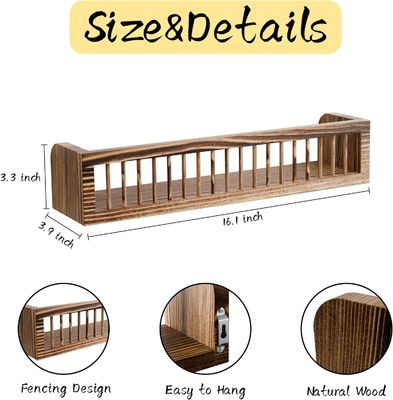 Mensole galleggianti in legno personalizzabili per camera da letto Set di 2