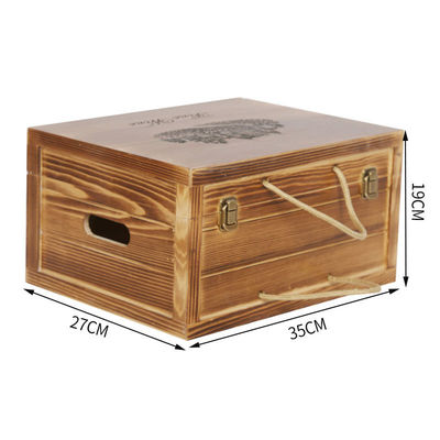 Logo personalizzato Acceptabile Custom Handmade 6 bottiglie Box regalo di vino in legno con cerniera