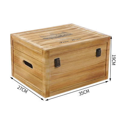 Logo personalizzato Acceptabile Custom Handmade 6 bottiglie Box regalo di vino in legno con cerniera