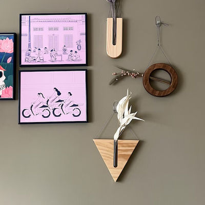 Stazione di propagazione in stile di design moderno per piantatrici a parete di legno e decorazioni domestiche