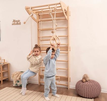 Montessori Gimnastica di arrampicata per bambini piccola quantità alta scala mobile per bambini con accessori a corda