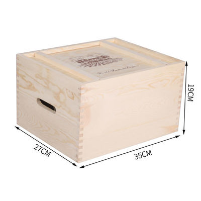 2-6 bottiglie Scatola di vino in legno massello per regalo Ordine personalizzato accettato immediatamente