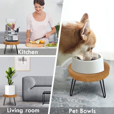 Imballaggio postale Y supporto di piante di legno rotondo per l'esposizione in interni moderni