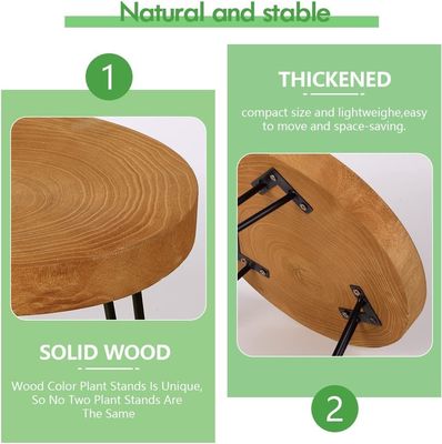 Imballaggio postale Y supporto di piante di legno rotondo per l'esposizione in interni moderni