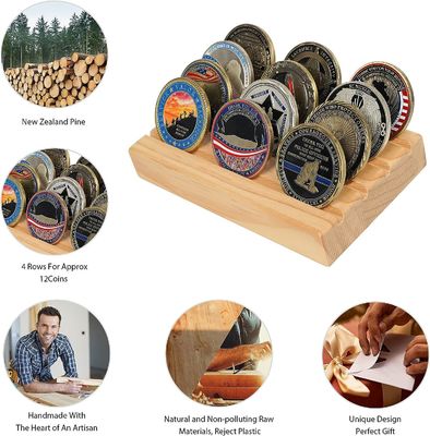 4x6x1 pollici Military Challenge Coin Holder Display Stand Rack per monete di taglia personalizzata