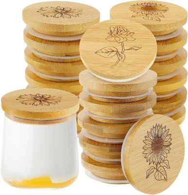 Chiusure di baratto di bambù in legno a colori semplici con anelli di sigillamento in silicone