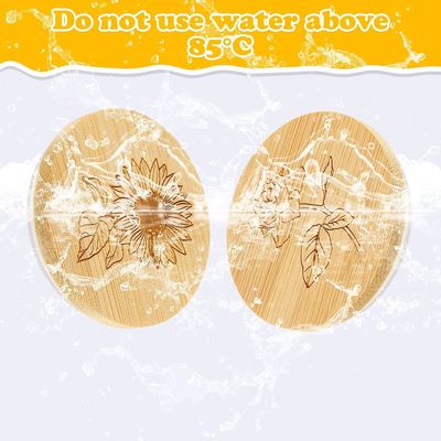 Chiusure di baratto di bambù in legno a colori semplici con anelli di sigillamento in silicone