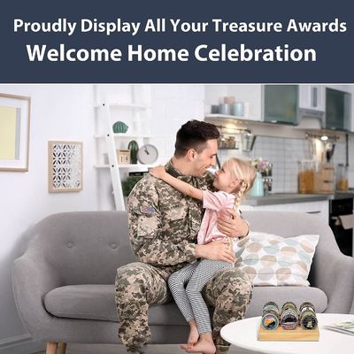 4x6x1 pollici Military Challenge Coin Holder Display Stand Rack per monete di taglia personalizzata