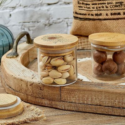 Chiusure di baratto di bambù in legno a colori semplici con anelli di sigillamento in silicone