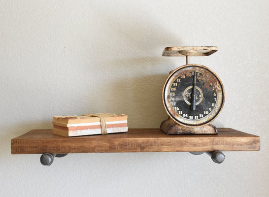 Ripiani galleggianti per interni Ripiani da parete in legno per forno a microonde Ripiano rustico