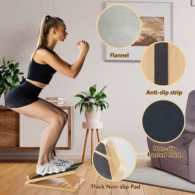 Tavola inclinata regolabile per allungamento del polpaccio e flessibilità delle caviglie Tavola inclinata in legno