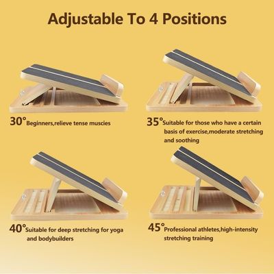 Tavola inclinata regolabile per allungamento del polpaccio e flessibilità delle caviglie Tavola inclinata in legno