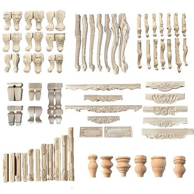 Piedi di mobili in legno massello per tavolo divano divano sedia gambe in legno duro intagliato