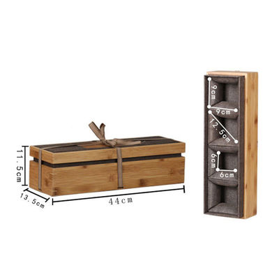 Box regalo con logo inciso Bambù ambientale e poliestere Box orologio uomo