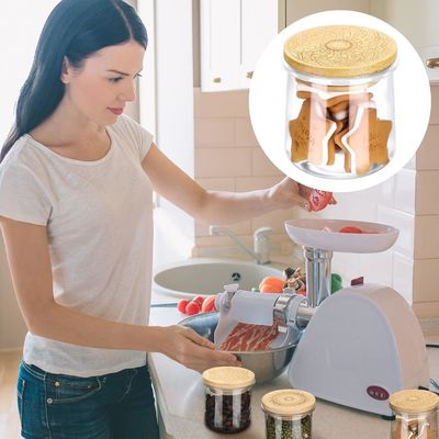 Fresh Style 12 Pcs Barattoli in legno di colore semplice per candele vetro Yogurt Barattoli Chiusura Chiusure in legno