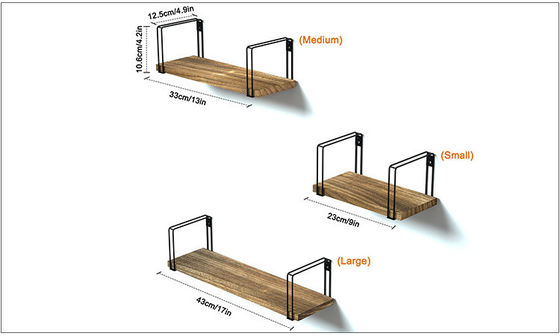 Mobili da soggiorno Mensola da parete Legno Metallo Apparecchio da cucina moderno di conservazione Risparmia spazio