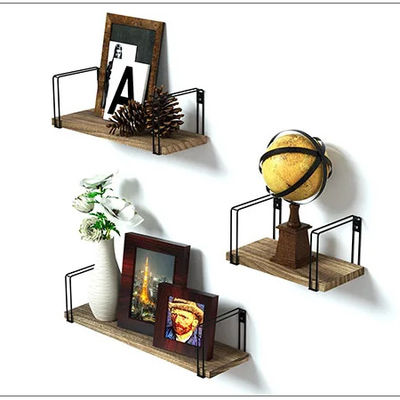 Mobili da soggiorno Mensola da parete Legno Metallo Apparecchio da cucina moderno di conservazione Risparmia spazio