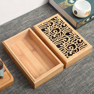 Scatola regalo in legno di bambù eco-friendly riutilizzabile in legno massello per promozioni personalizzate