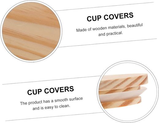 8pcs coperture in legno di bambù non versamento candele barattoli di vetro barattoli ermetici barattoli di legno