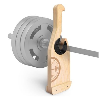 Manico antiscivolo di legno Deadlift Barbell Jack per l' allenamento con pesi Bar Stand Logo personalizzato
