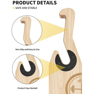 Manico antiscivolo di legno Deadlift Barbell Jack per l' allenamento con pesi Bar Stand Logo personalizzato