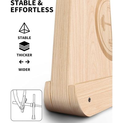 Manico antiscivolo di legno Deadlift Barbell Jack per l' allenamento con pesi Bar Stand Logo personalizzato