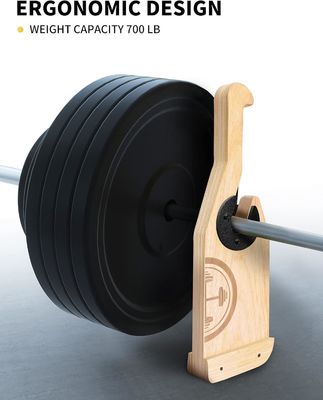 Manico antiscivolo di legno Deadlift Barbell Jack per l' allenamento con pesi Bar Stand Logo personalizzato