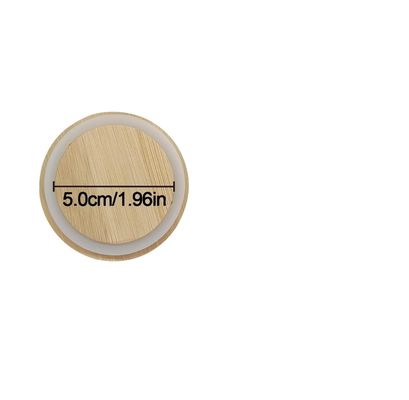 8 Anelli di sigillamento in silicone con disegni colorati di boho e coperchi di bambù