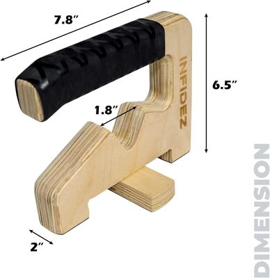 Manici di legno per tirare e spingere in su, supporto per la fascia di resistenza, attrezzatura calistenica antiscivolo