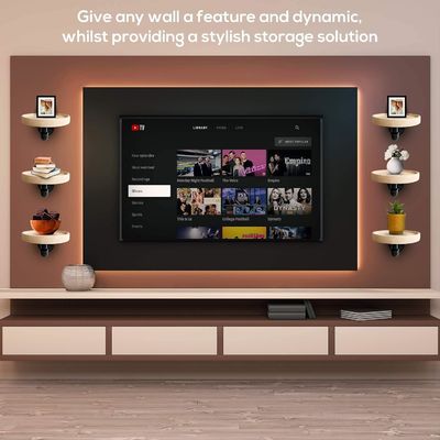 Imballaggio per la posta N Piccoli ripiani rotondi galleggianti in legno massello per la decorazione delle stanze domestiche