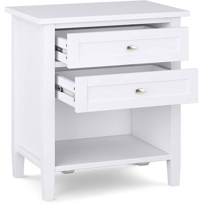 Arredamento per camera da letto Moderno design Rustico 24" Nero Largo Tavolo da notte Tavolo da notte in legno massello