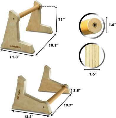 20x12 pollici Parallettes in legno e push up bar per allenamenti di ginnastica a mano non scivoloso