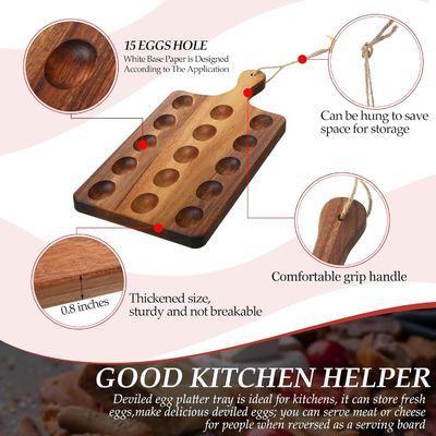 Piatto per uova in legno inversibile come richiesta