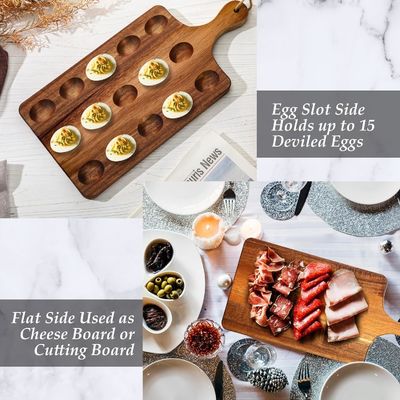 Piatto per uova in legno inversibile come richiesta