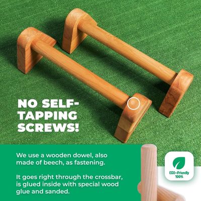 Logo personalizzato Muscolo in legno Push Up Stand per calisthenics attrezzature per palestra